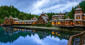 Lodge de descanso en la localidad de Puyuhuapi